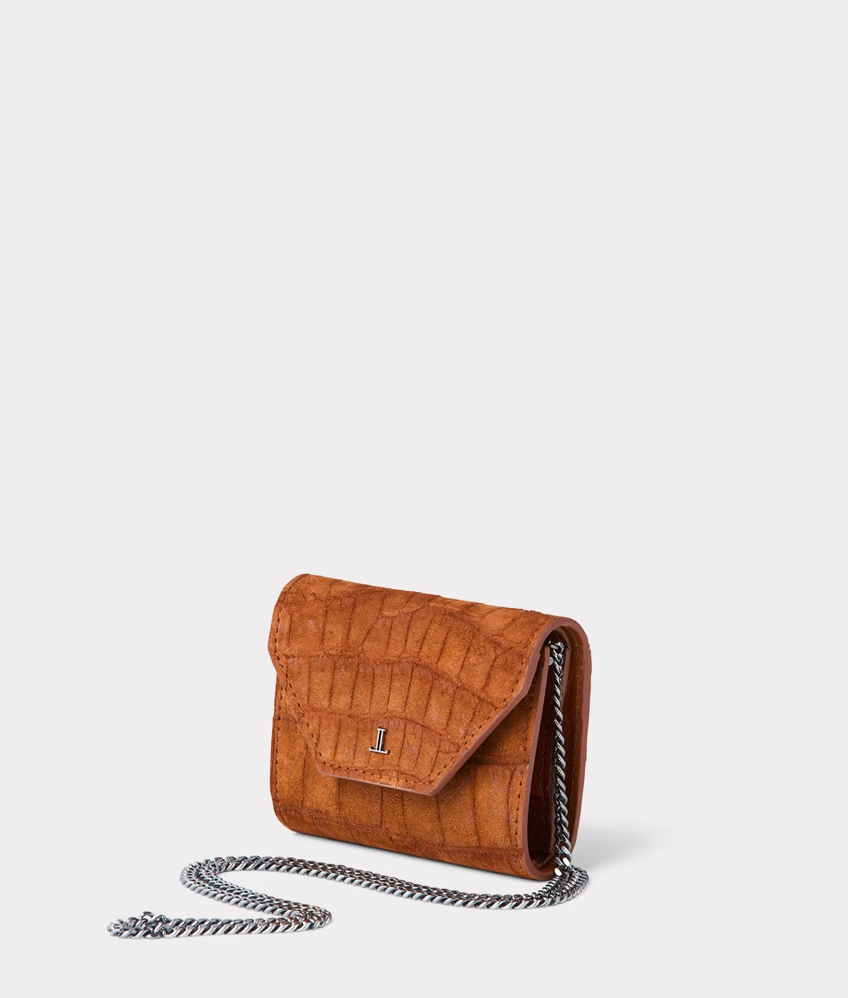 Exotic Short Wallet On A Chain :: Cognac