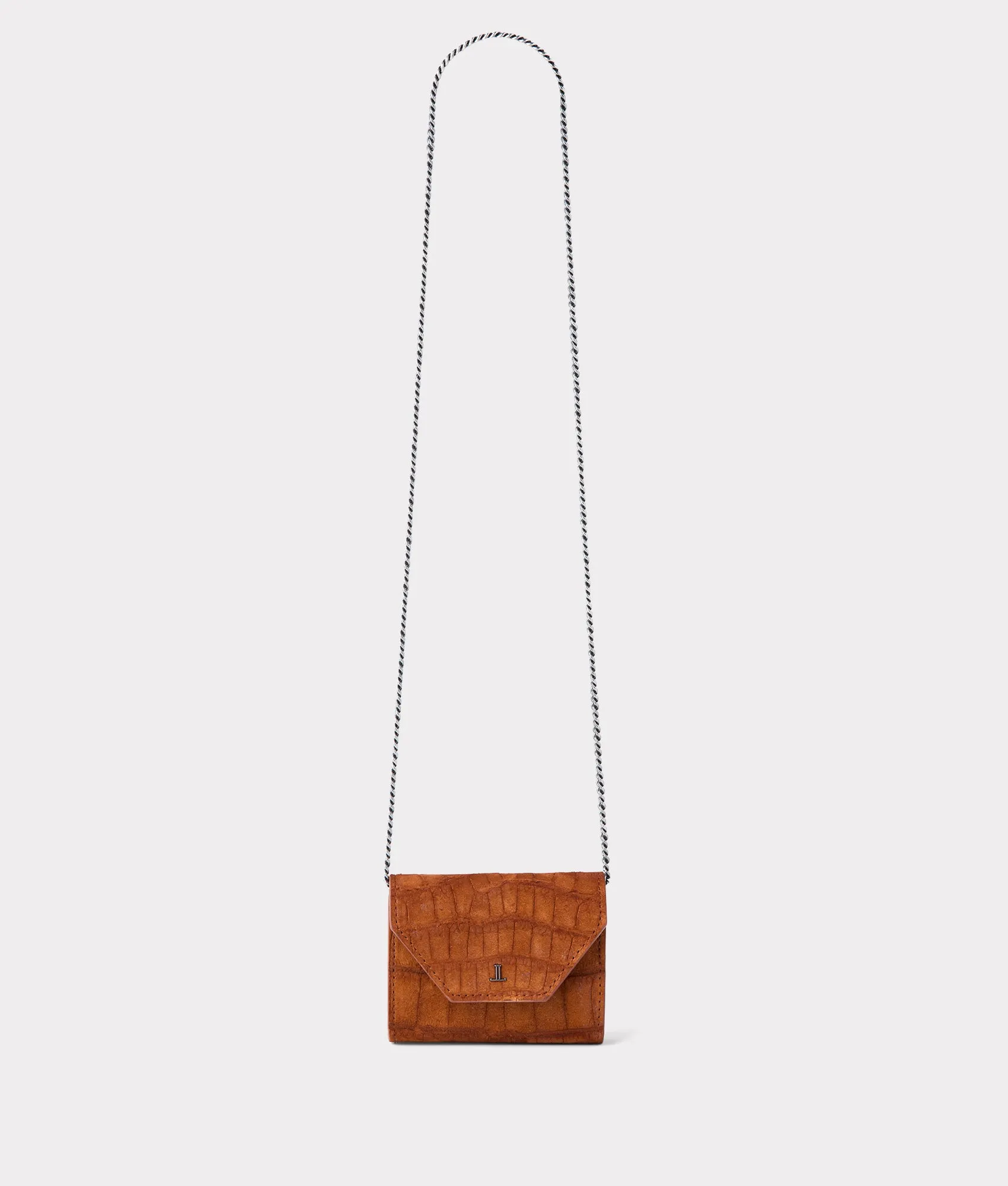 Exotic Short Wallet On A Chain :: Cognac