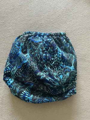 F179-Blue Feather-Mama Koala Pocket Diaper 1.0