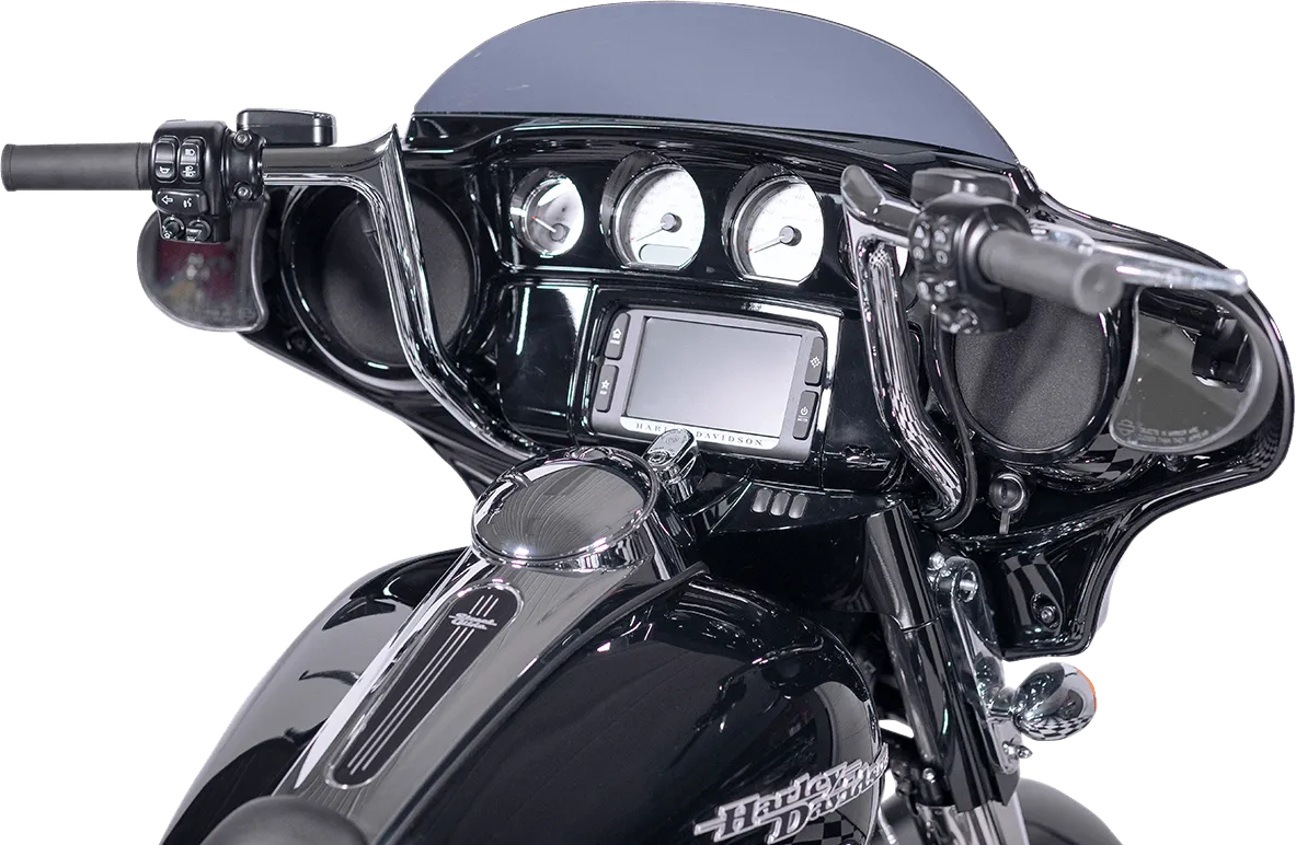 Fat Baggers, Inc. 909112 1-1/4in. EZ Install Handlebar Kit with Pointed Top Handlebars - Chrome