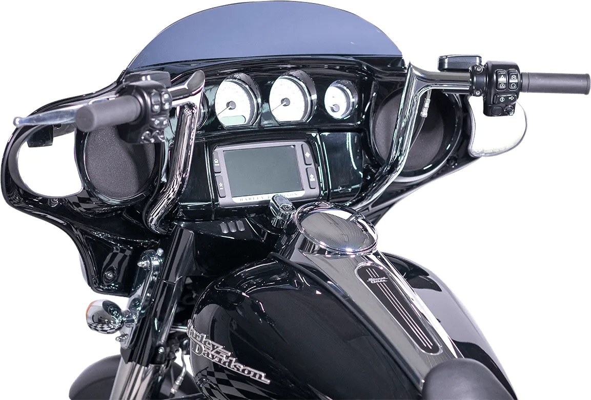 Fat Baggers, Inc. 909112 1-1/4in. EZ Install Handlebar Kit with Pointed Top Handlebars - Chrome