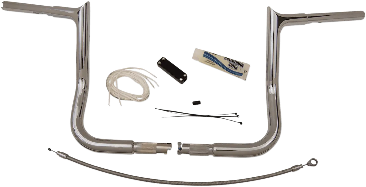 Fat Baggers, Inc. 909112 1-1/4in. EZ Install Handlebar Kit with Pointed Top Handlebars - Chrome