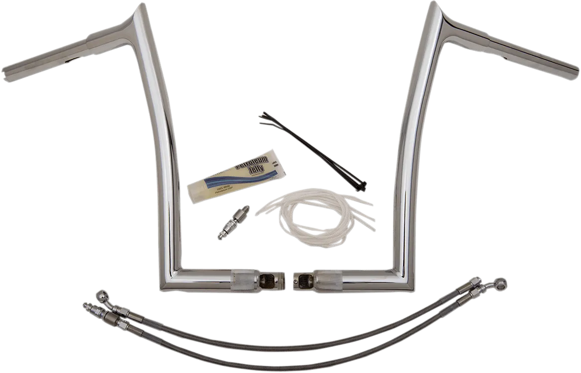 Fat Baggers, Inc. 909314 1-1/4in. EZ Install Handlebar Kit with Pointed Top Handlebars - Chrome