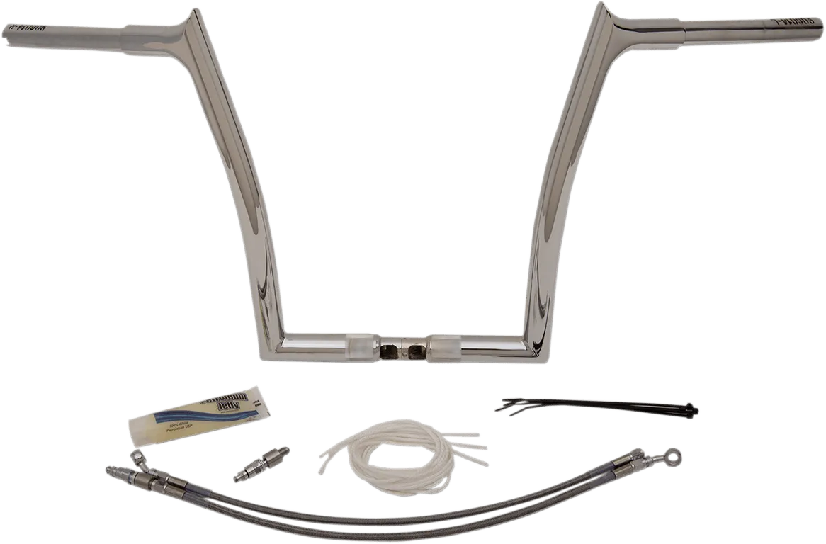 Fat Baggers, Inc. 909314 1-1/4in. EZ Install Handlebar Kit with Pointed Top Handlebars - Chrome