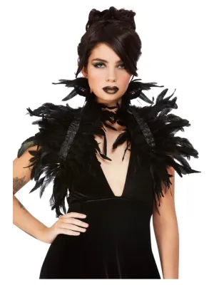 Feather Bolero with Ribbon Tie