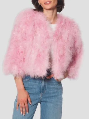Feather Boloro in Pink