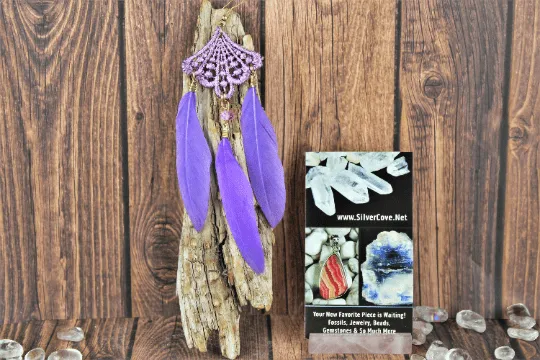 Feather Earrings (purple)