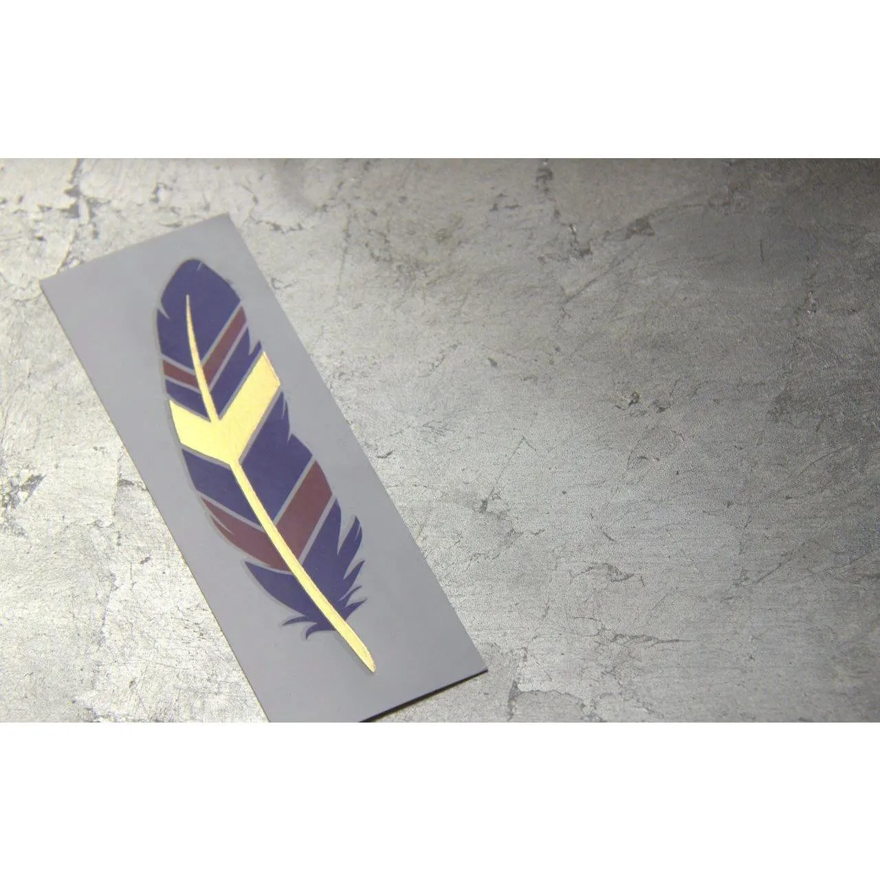 Feather - Red, Blue, and Gold