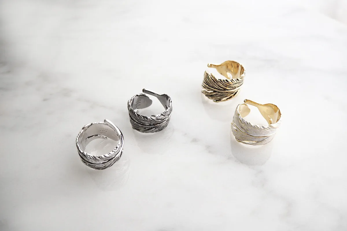 Feather Ring Gold-Black
