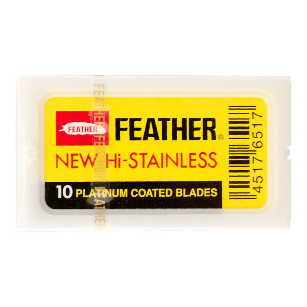 Feather Yellow DE Blades Made in Japan - 5,000 Blades