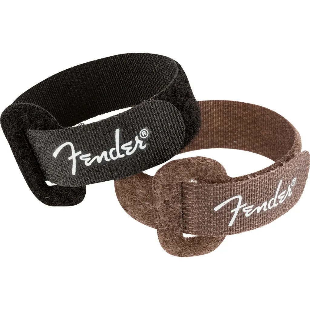 Fender 7" Velcro Cable Ties - 3 Black 3 Brown