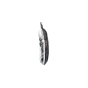 First Arrow's Silver Large Feather with "Heart Feather" Pendant