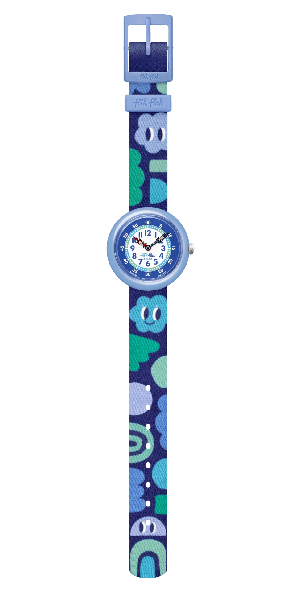 Flik Flak Smiling Clouds Organized Chaos 32mm Fbnp227 watch