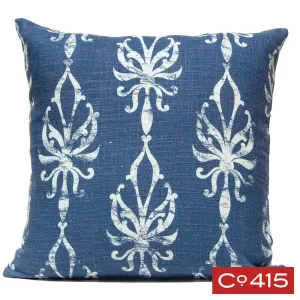 Flourish Ogee Pillow - Navy