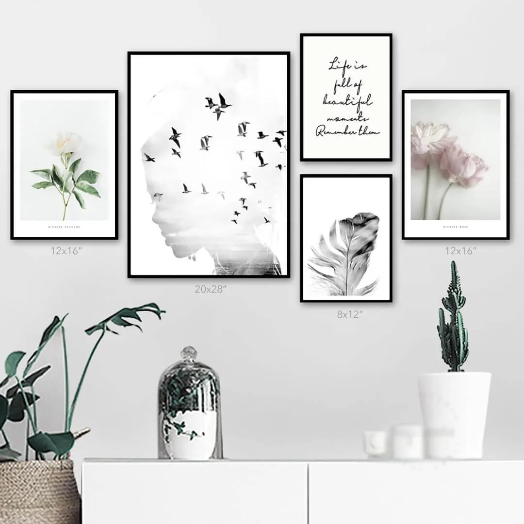 Flower & Feather Quote