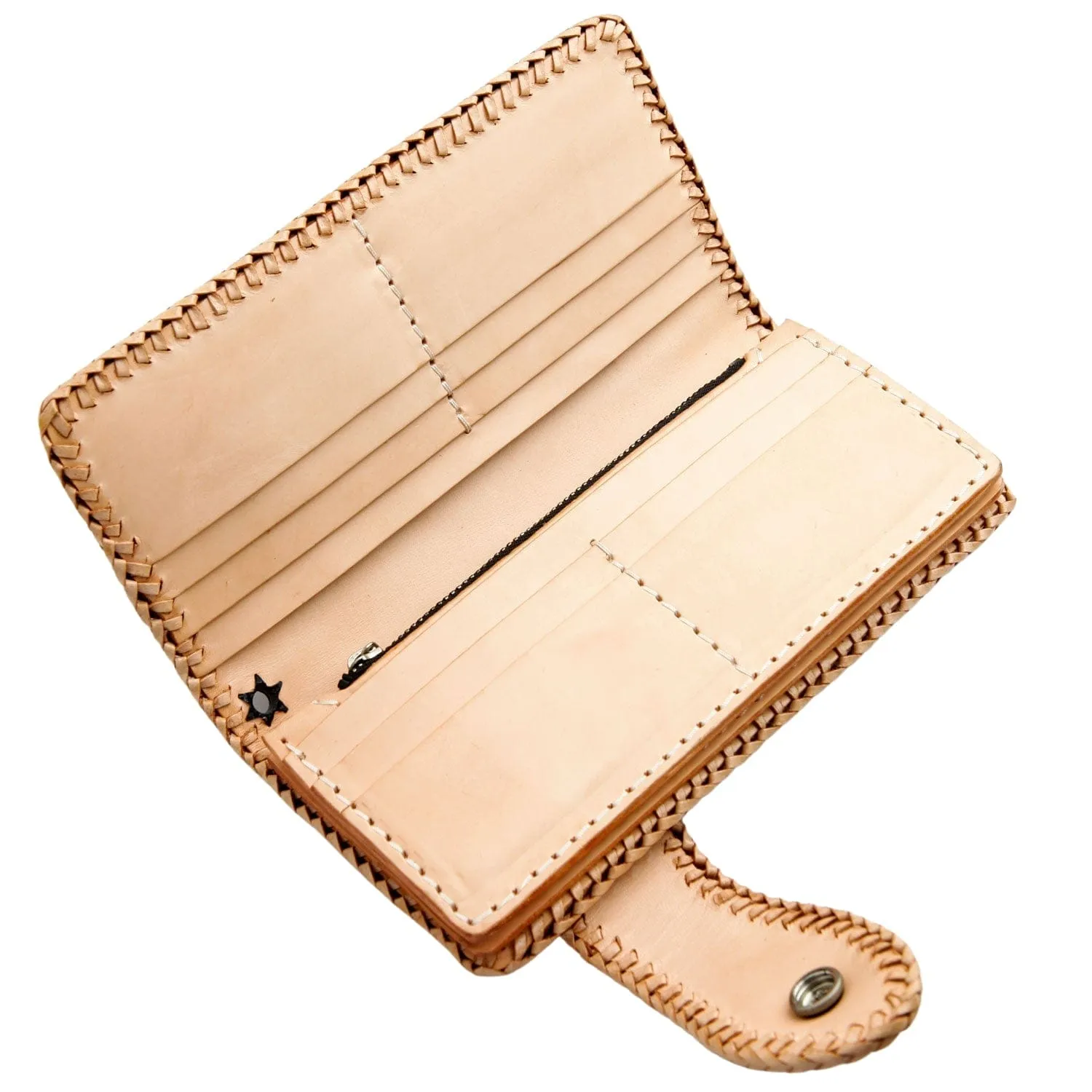 Genuine Leather Indian Face Harley Biker Wallet