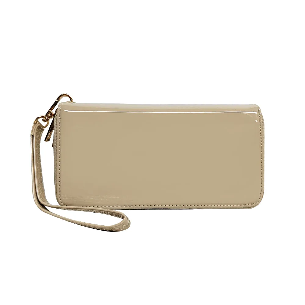 Glossy Patent Wristlet, Wallet