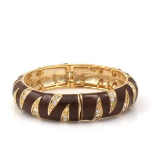 GOLD BROWN EPOXY CRYSTAL  BRACELET #B5812GCB (PD6)