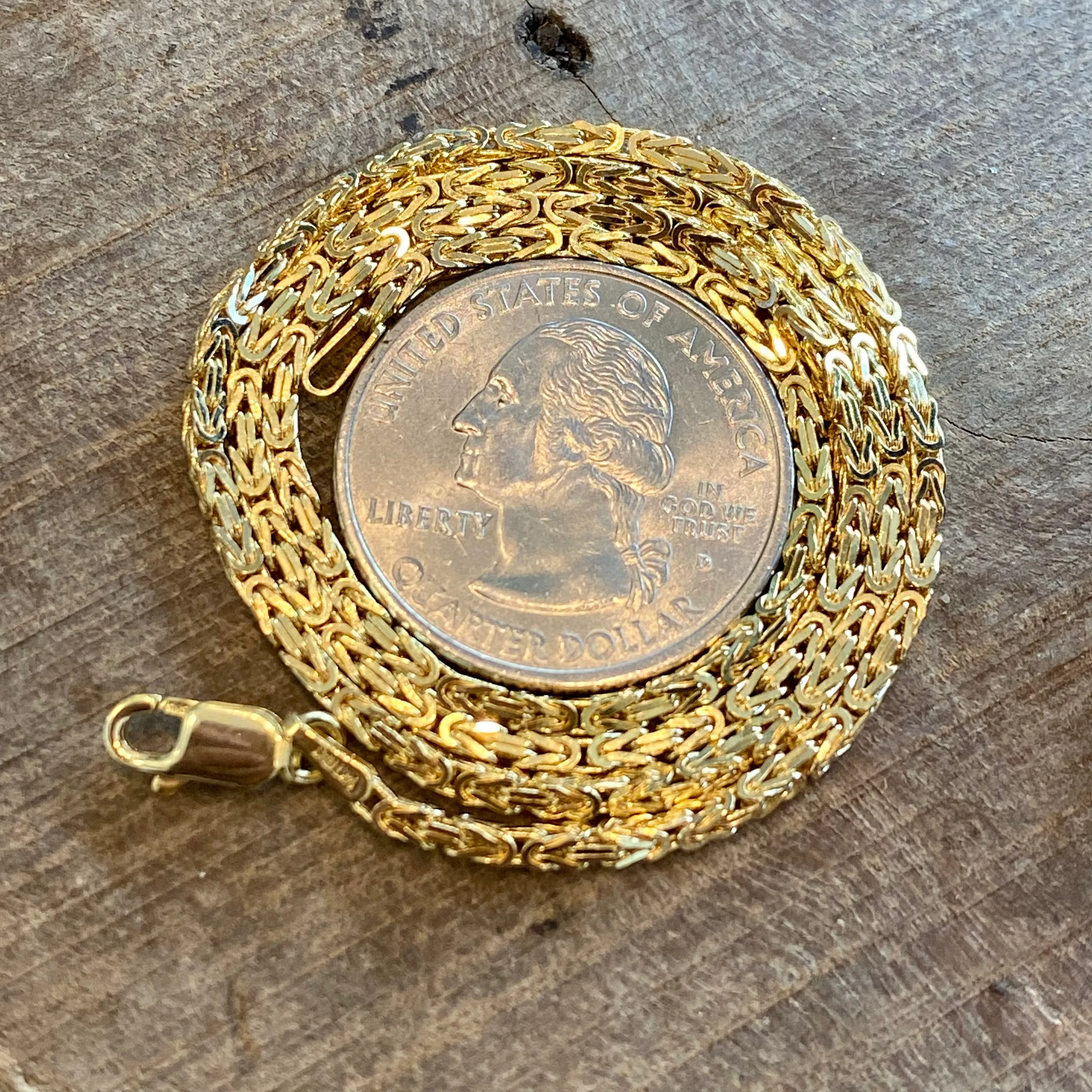 Gold Byzantine Chain - 16" - 2mm