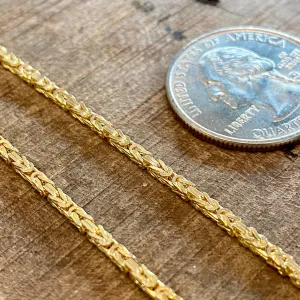 Gold Byzantine Chain - 16" - 2mm