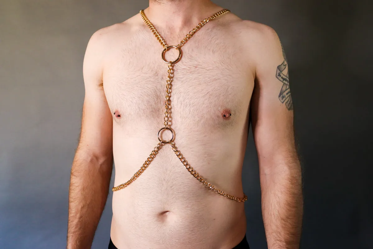 Gold Chain Crossbody Harness