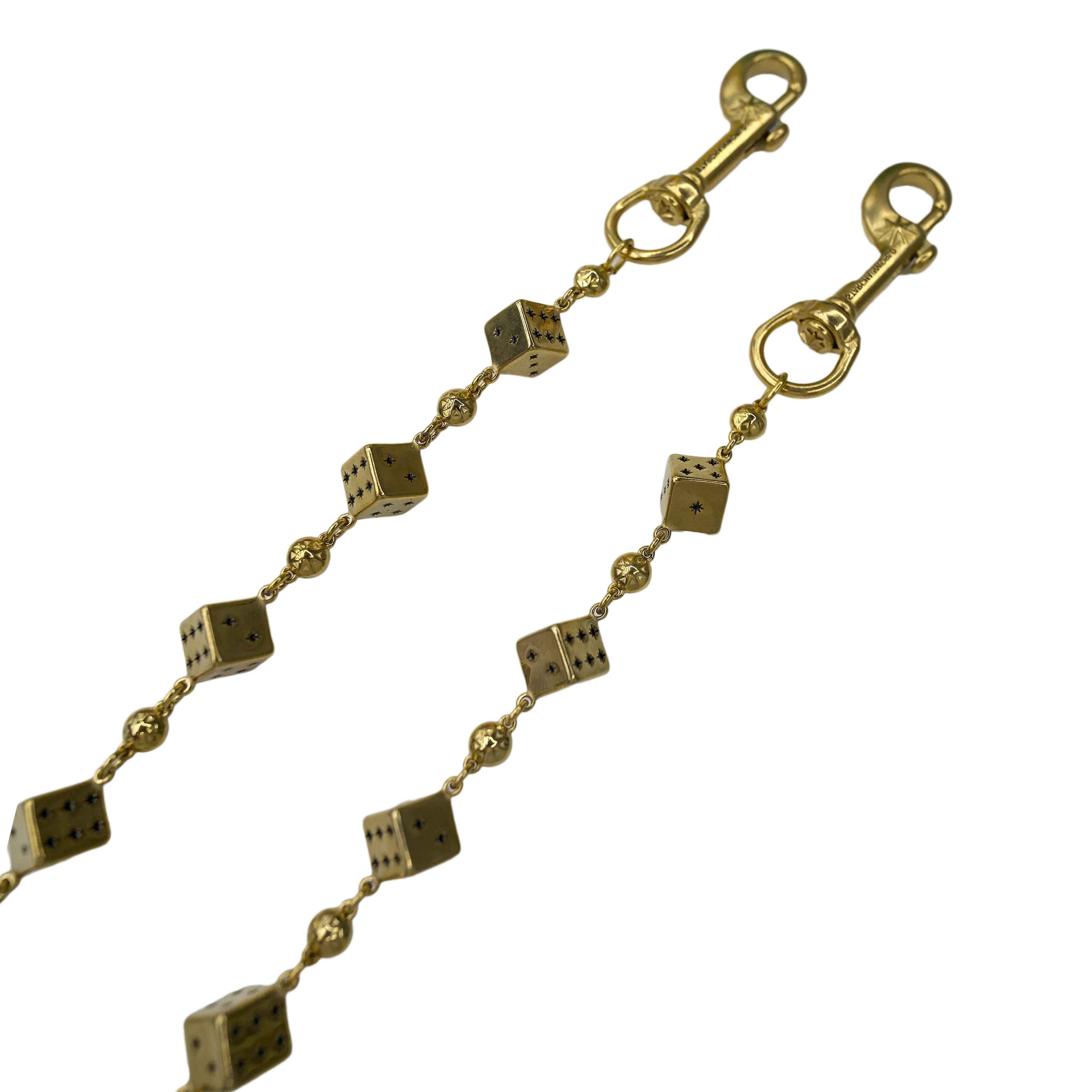 Gold Dice Wallet Chain - No Stones