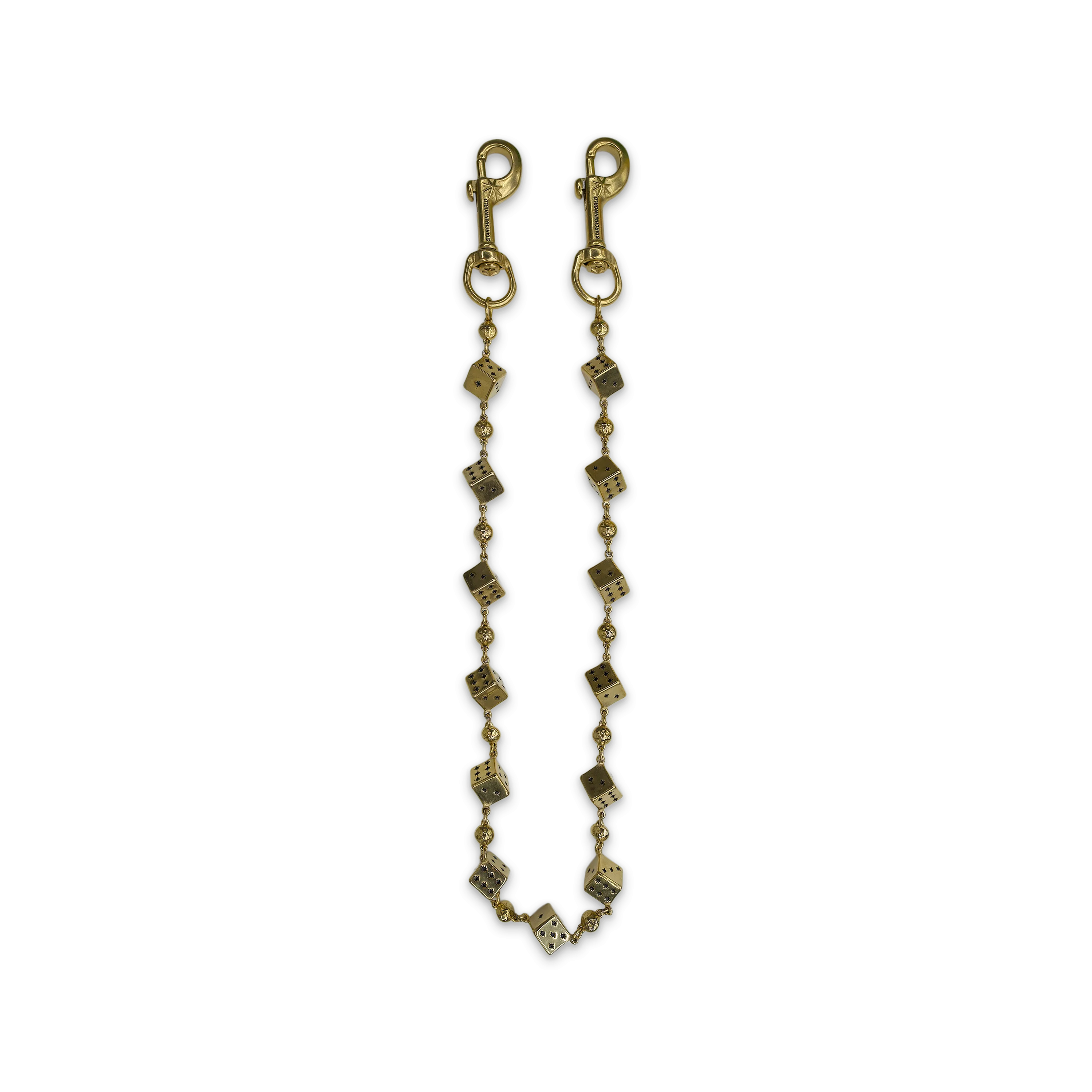 Gold Dice Wallet Chain - No Stones