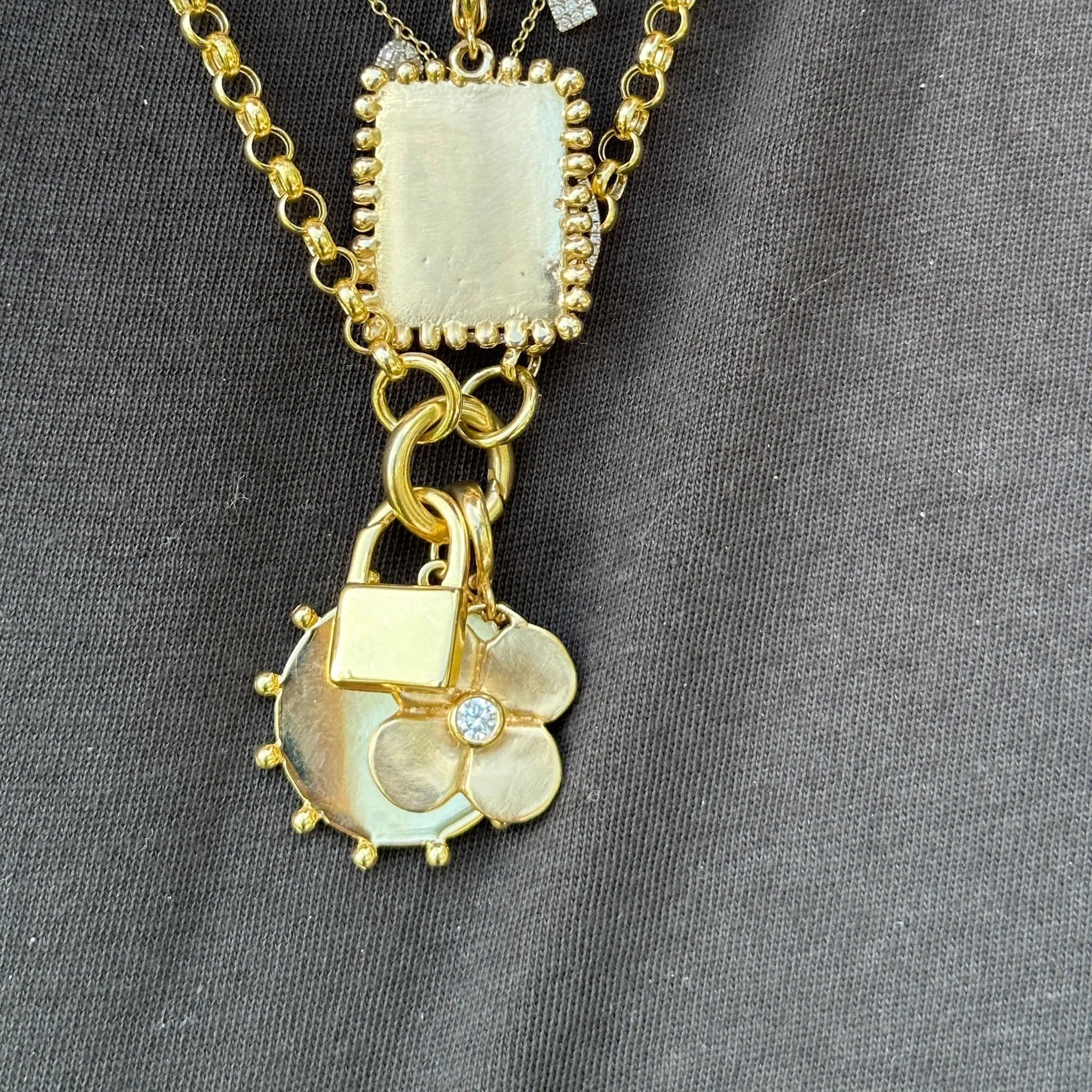 Gold Lock Push Lock