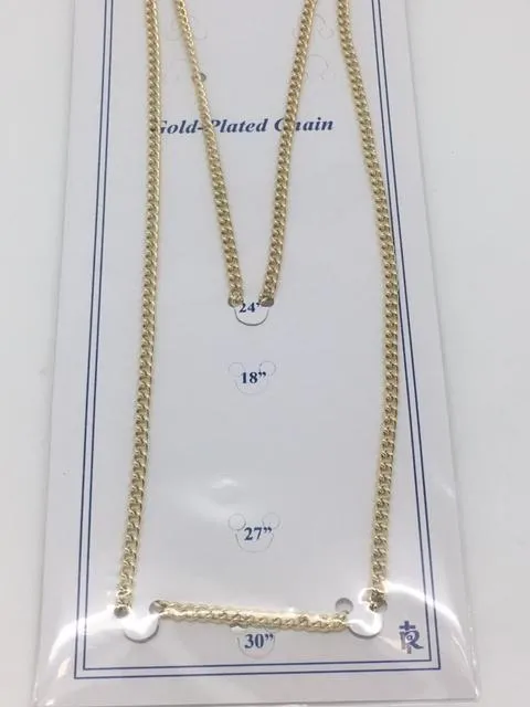 Gold Plated Chain Carded (16")