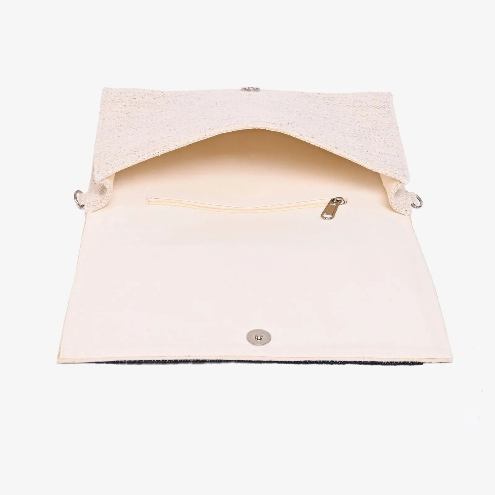 Golden Glam Beaded Clutch