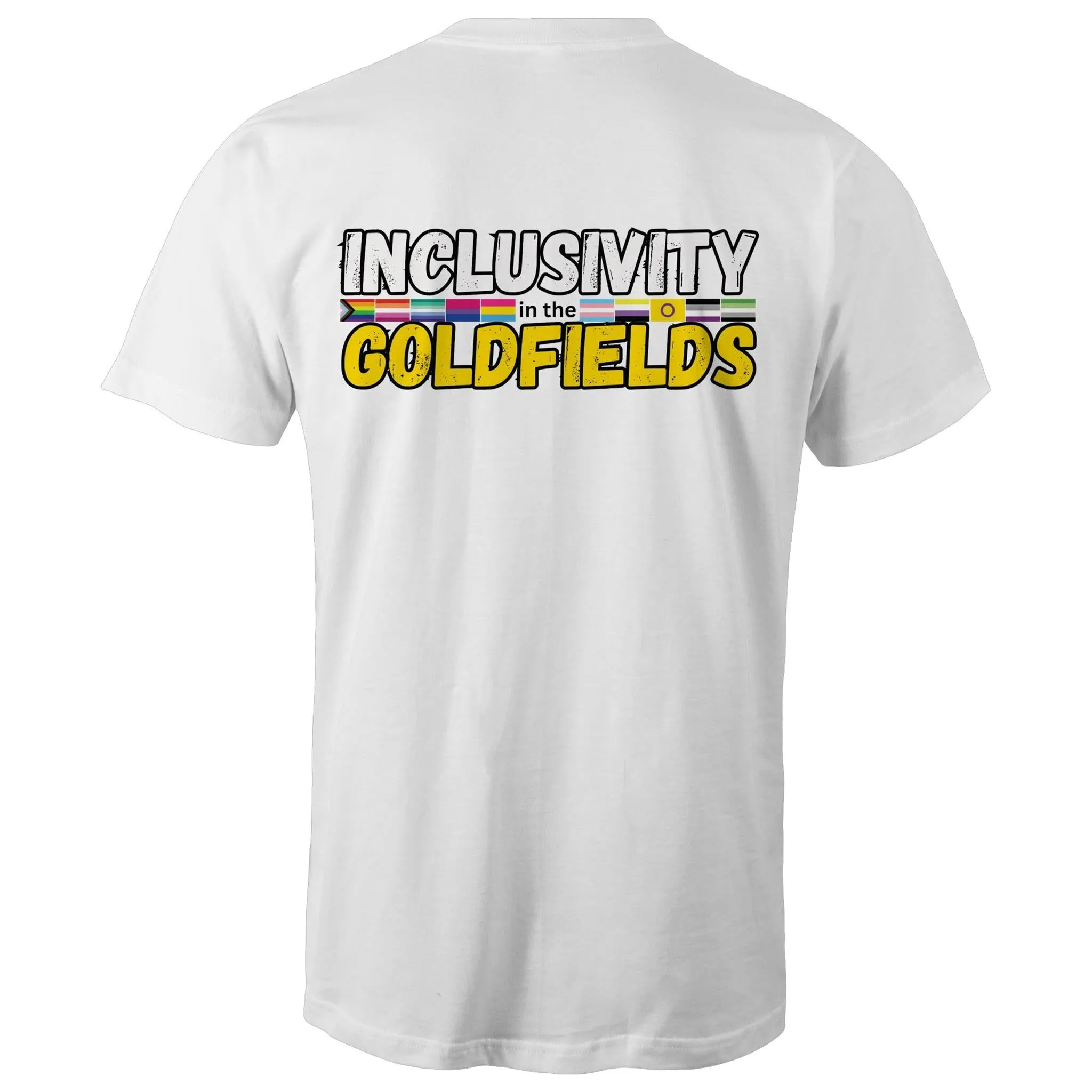 Goldfields Pride Inclusivity in the Goldfields Double Sided T-Shirt Unisex (CLB010)