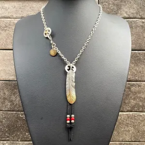 Goros Gold Tip Feather (Left) (Xl) with Leather Cord Setup