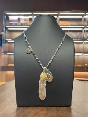 Goros Gold Top Feather With Metal Pendant Setup