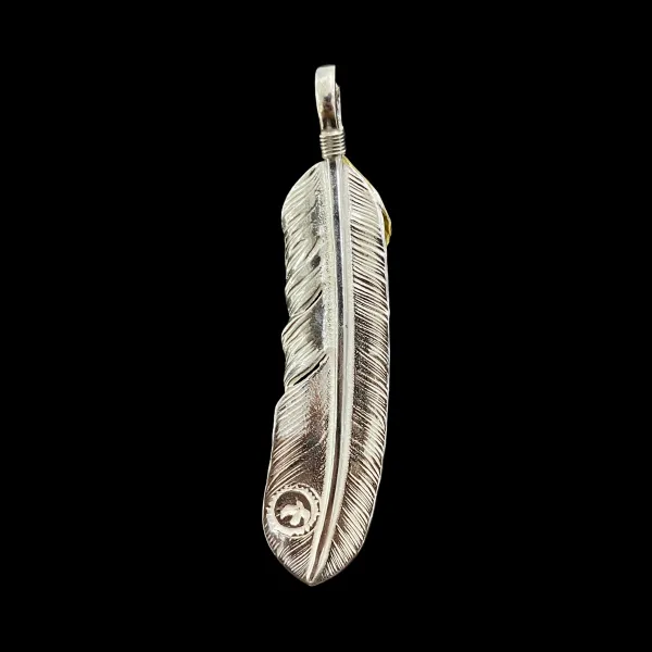 Goros Xl Silver And Gold Feather - Facing Left