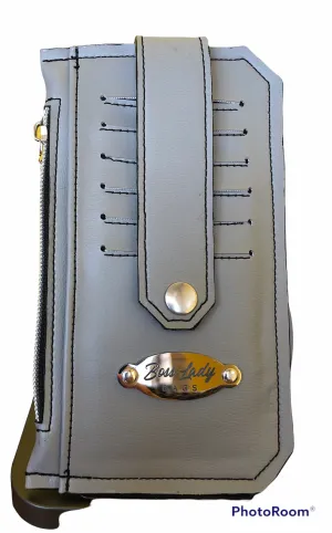 Gray vinyl purse pal wallet