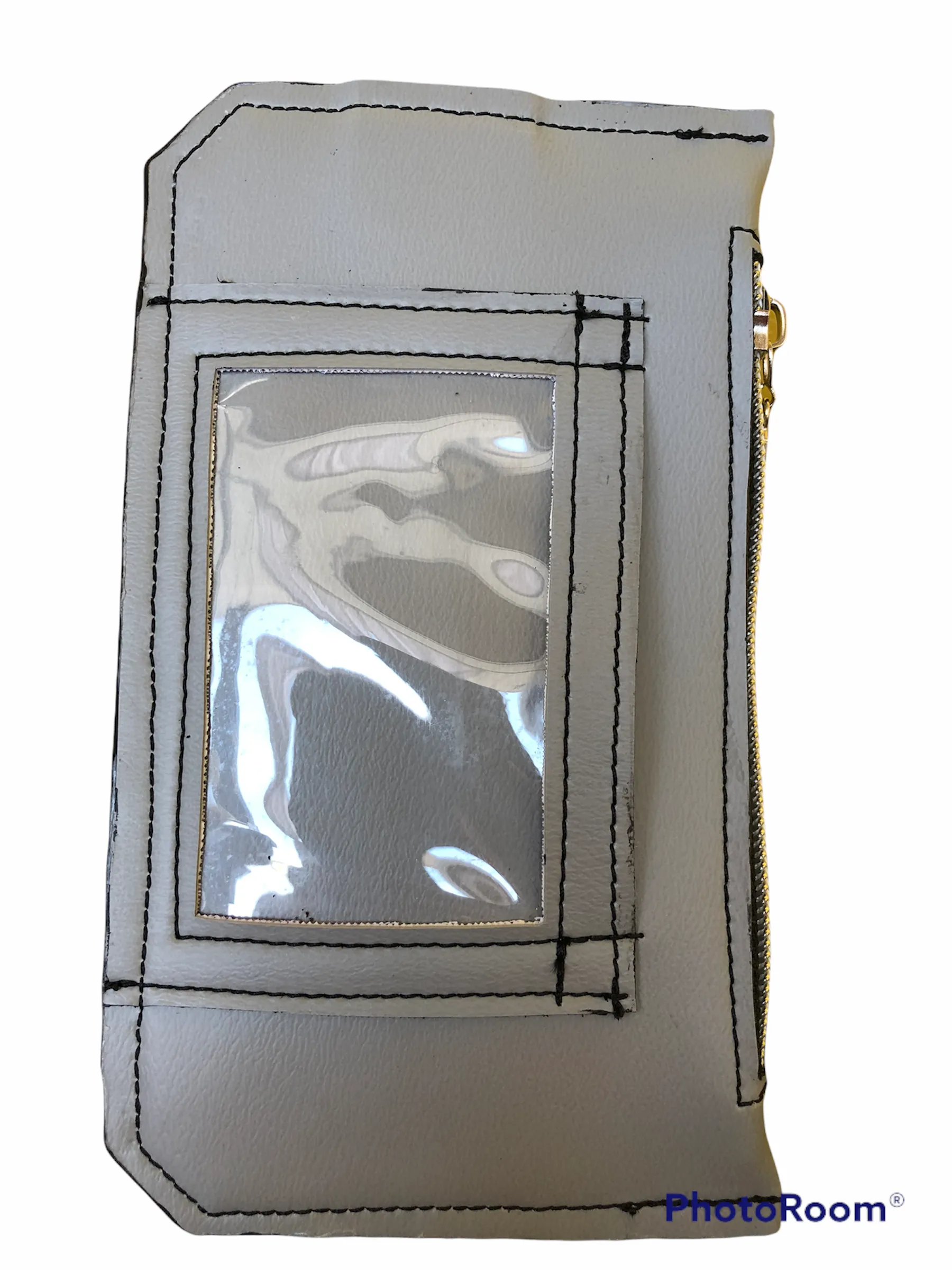 Gray vinyl purse pal wallet