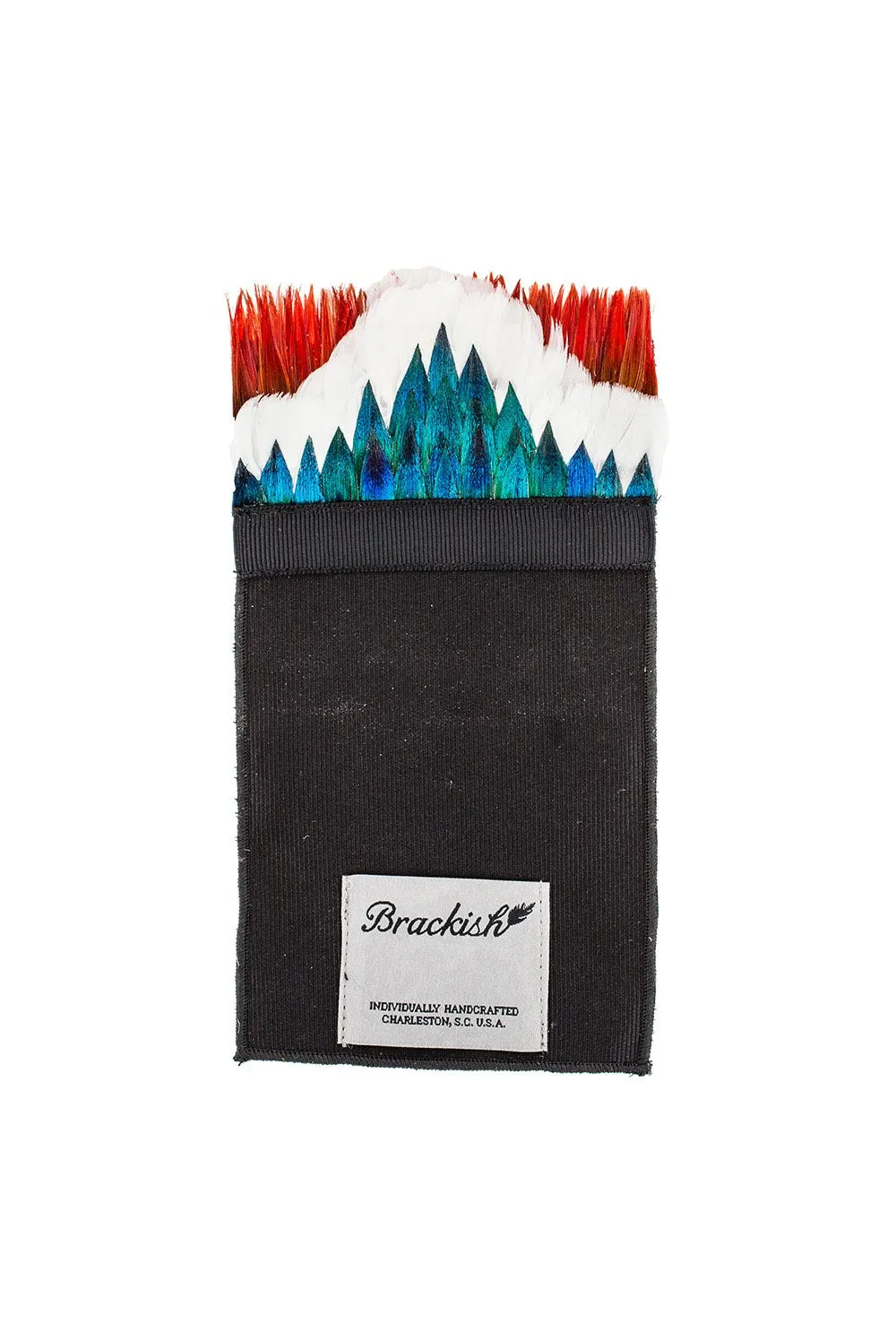 GREENWOOD FEATHER POCKET SQUARE