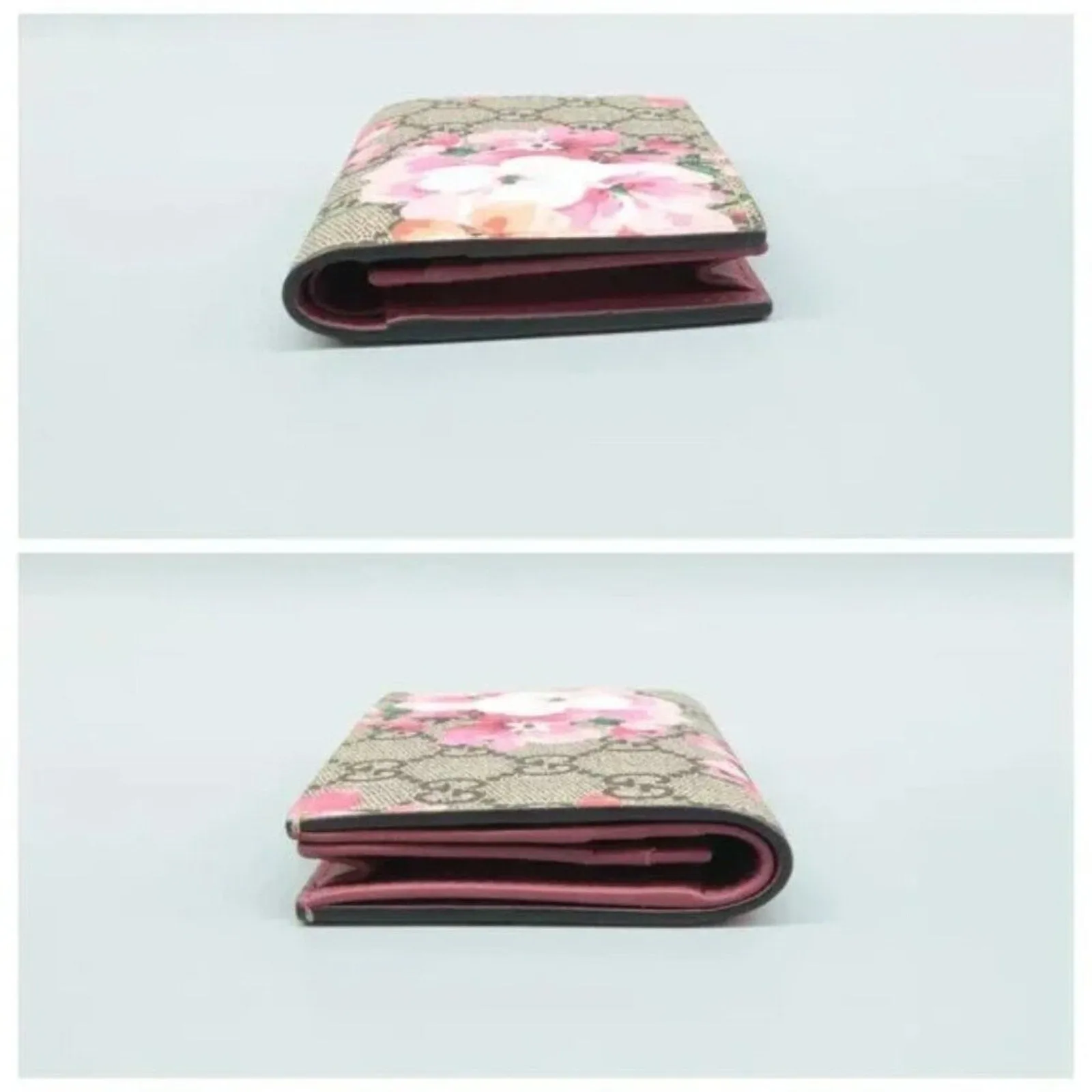 GUCCI Blooms Brown Canvas Wallet