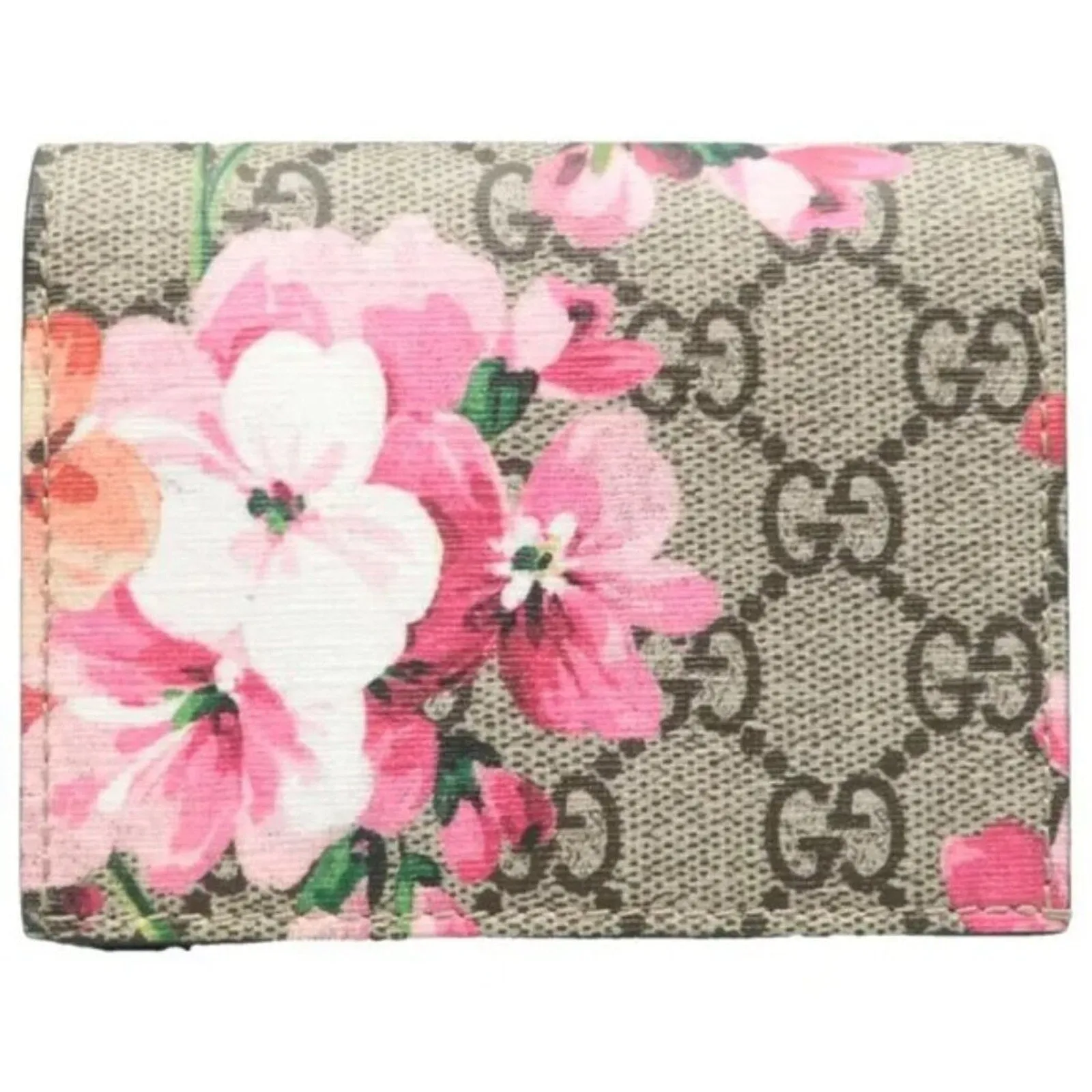 GUCCI Blooms Brown Canvas Wallet