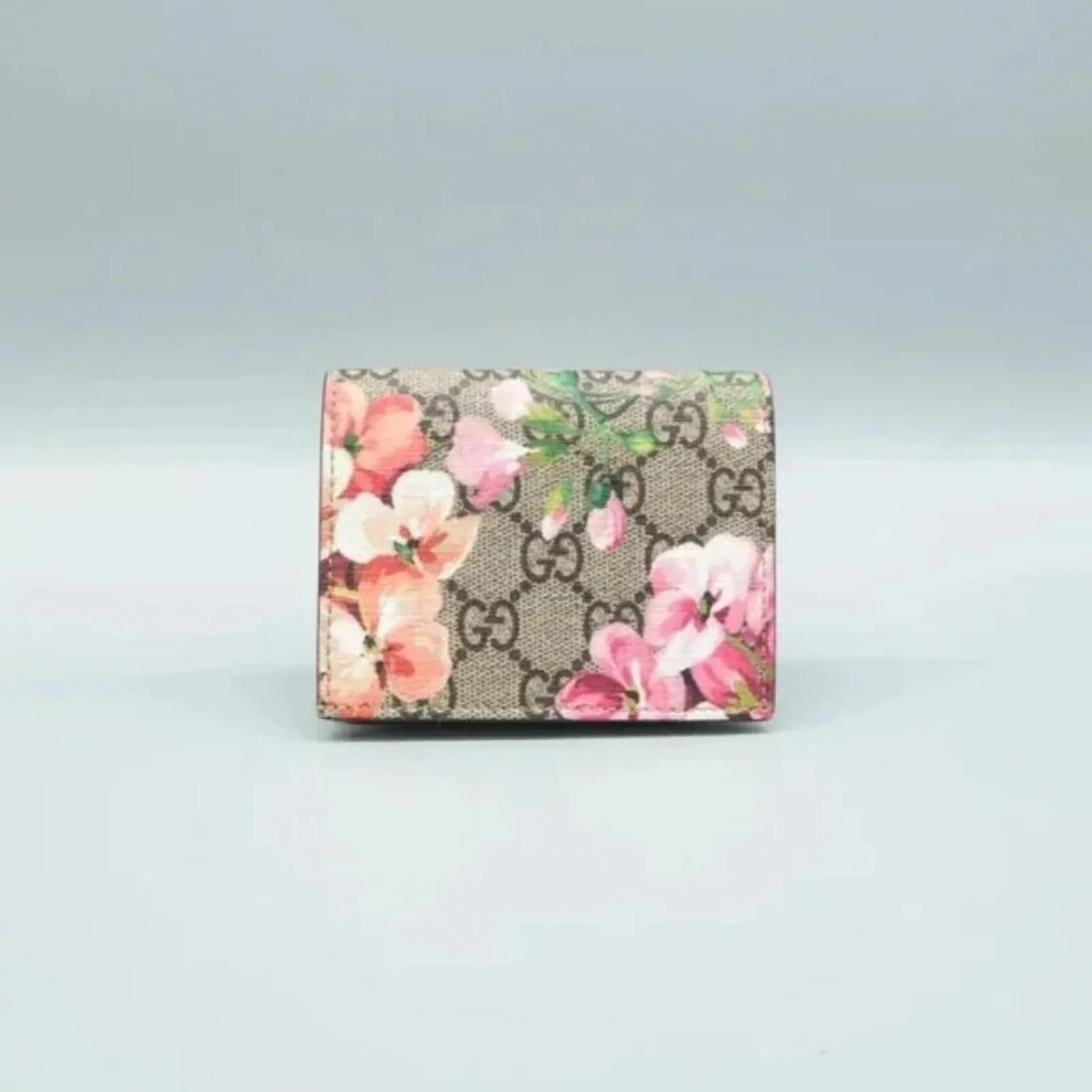 GUCCI Blooms Brown Canvas Wallet