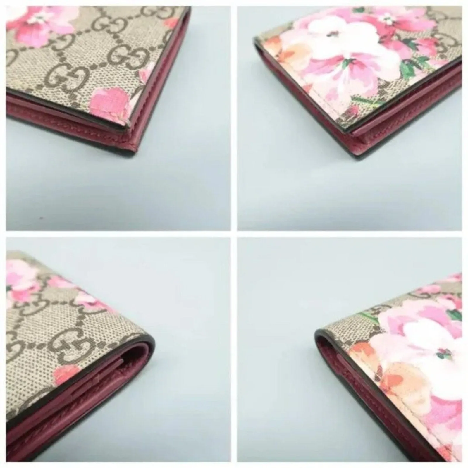 GUCCI Blooms Brown Canvas Wallet