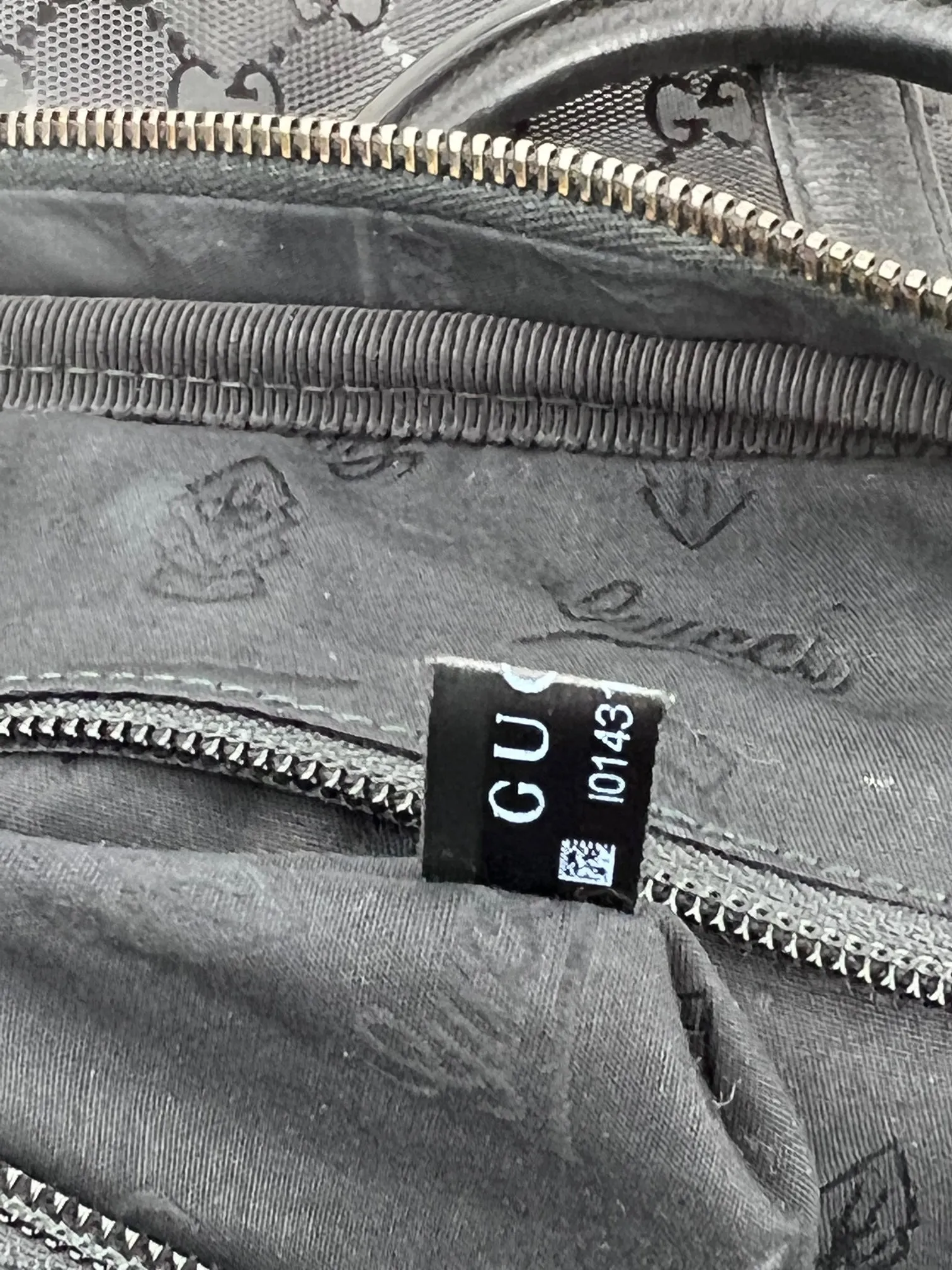 Gucci Briefcase GG Imprime Coated Canvas Black Monogram Business Bag Preowned