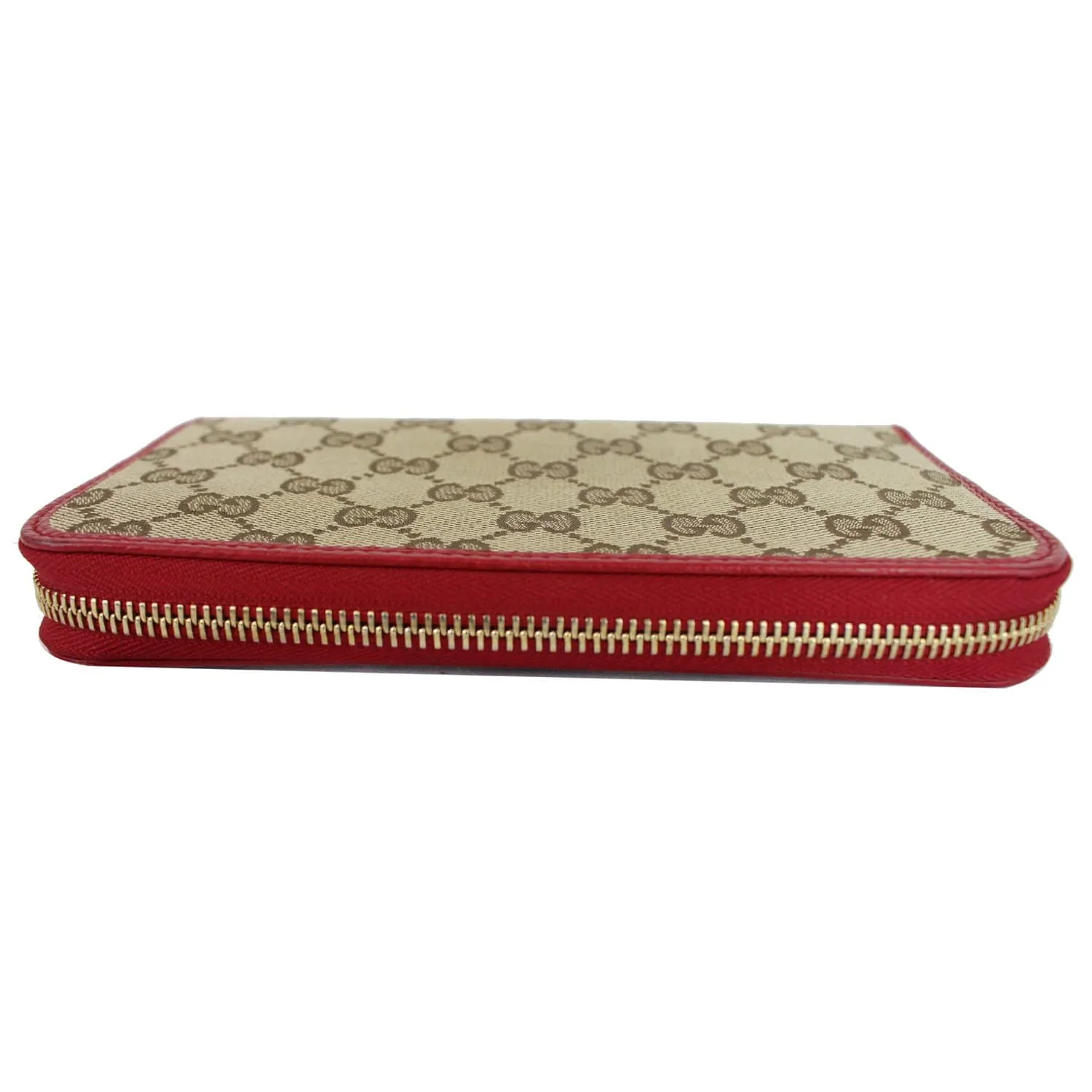 GUCCI GG Monogram Canvas Zippy Wallet Beige 363423