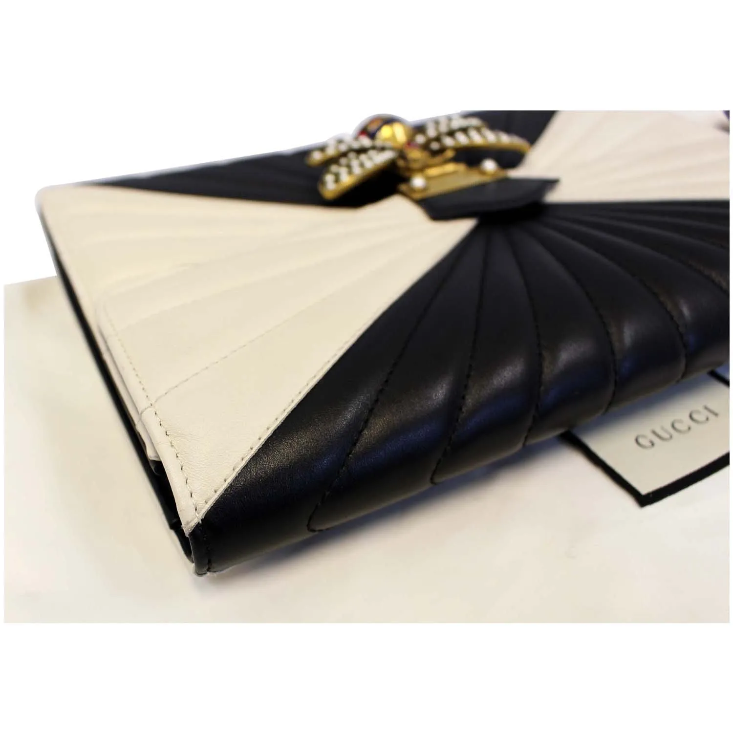 GUCCI Queen Margaret Matelasse Leather Clutch Bag
