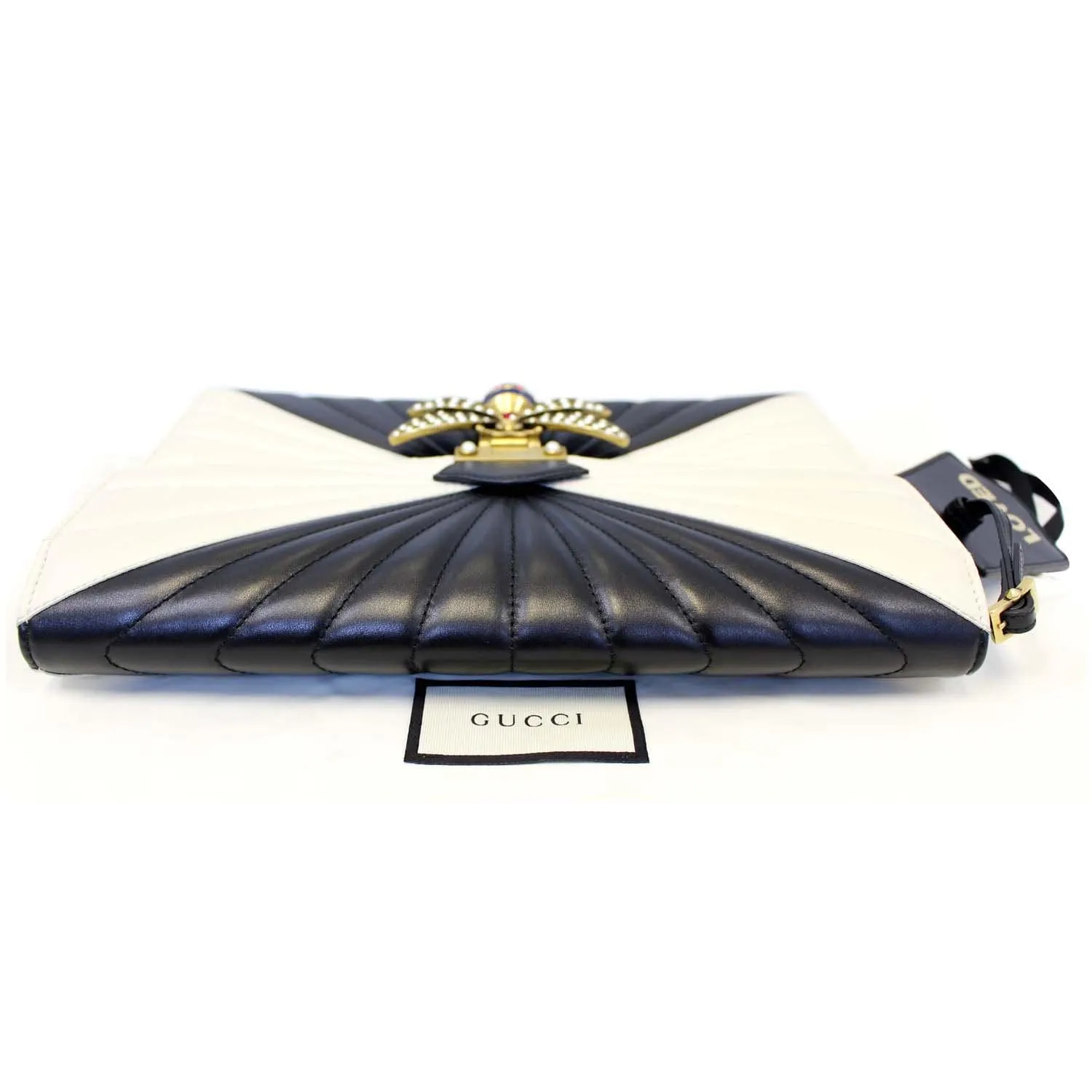 GUCCI Queen Margaret Matelasse Leather Clutch Bag