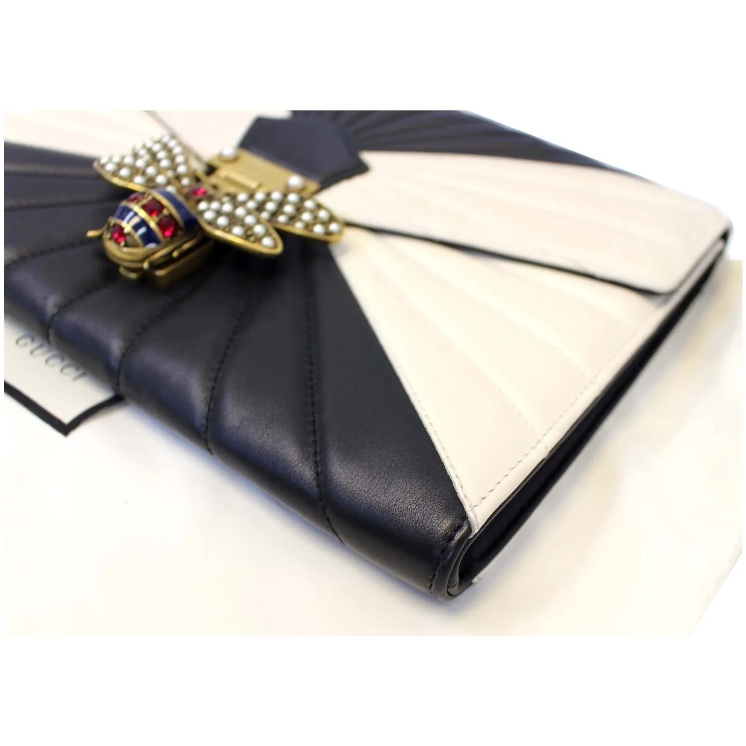 GUCCI Queen Margaret Matelasse Leather Clutch Bag