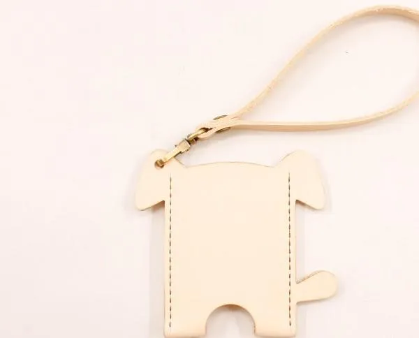 HANDMADE LEATHER CUTE Women Dog Card Holder PERSONALIZED MONOGRAMMED GIFT CUSTOM Wallet Card Holder
