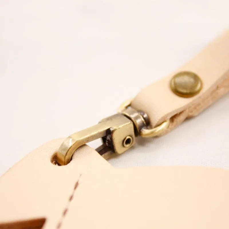 HANDMADE LEATHER CUTE Women Dog Card Holder PERSONALIZED MONOGRAMMED GIFT CUSTOM Wallet Card Holder
