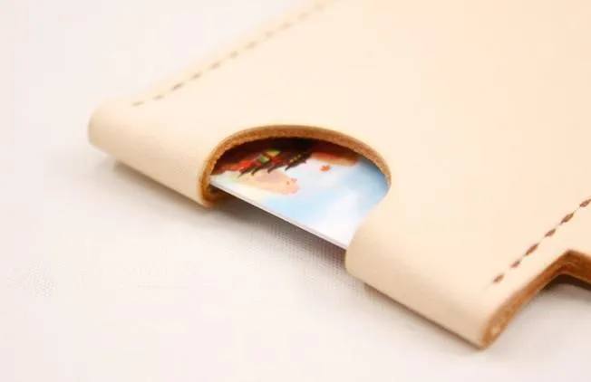 HANDMADE LEATHER CUTE Women Dog Card Holder PERSONALIZED MONOGRAMMED GIFT CUSTOM Wallet Card Holder