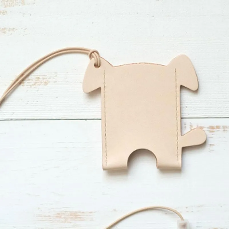 HANDMADE LEATHER CUTE Women Dog Card Holder PERSONALIZED MONOGRAMMED GIFT CUSTOM Wallet Card Holder